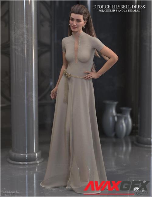 dForce -Lilybell Dress for Genesis 8 and 8.1 Females