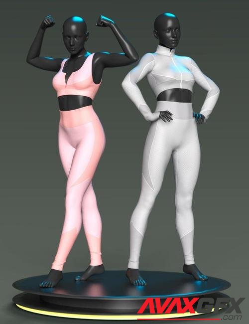 dForce Active Training Outfit for Genesis 8.1 Females