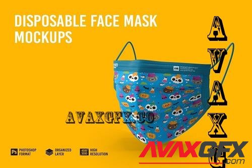 Disposable Face Mask Mockup - 7150706