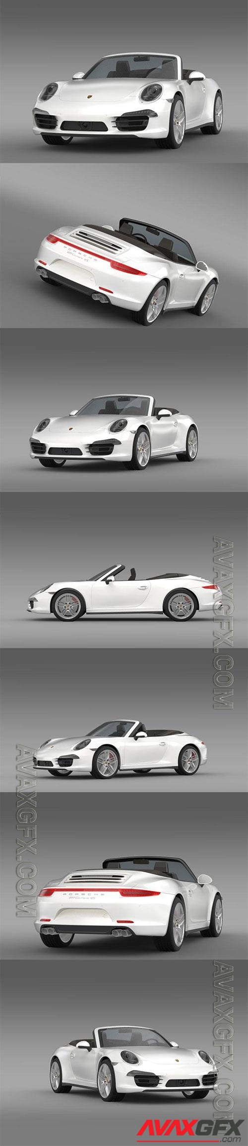 Porsche 911 Carerra 4S Cabrio 2013 3D Model