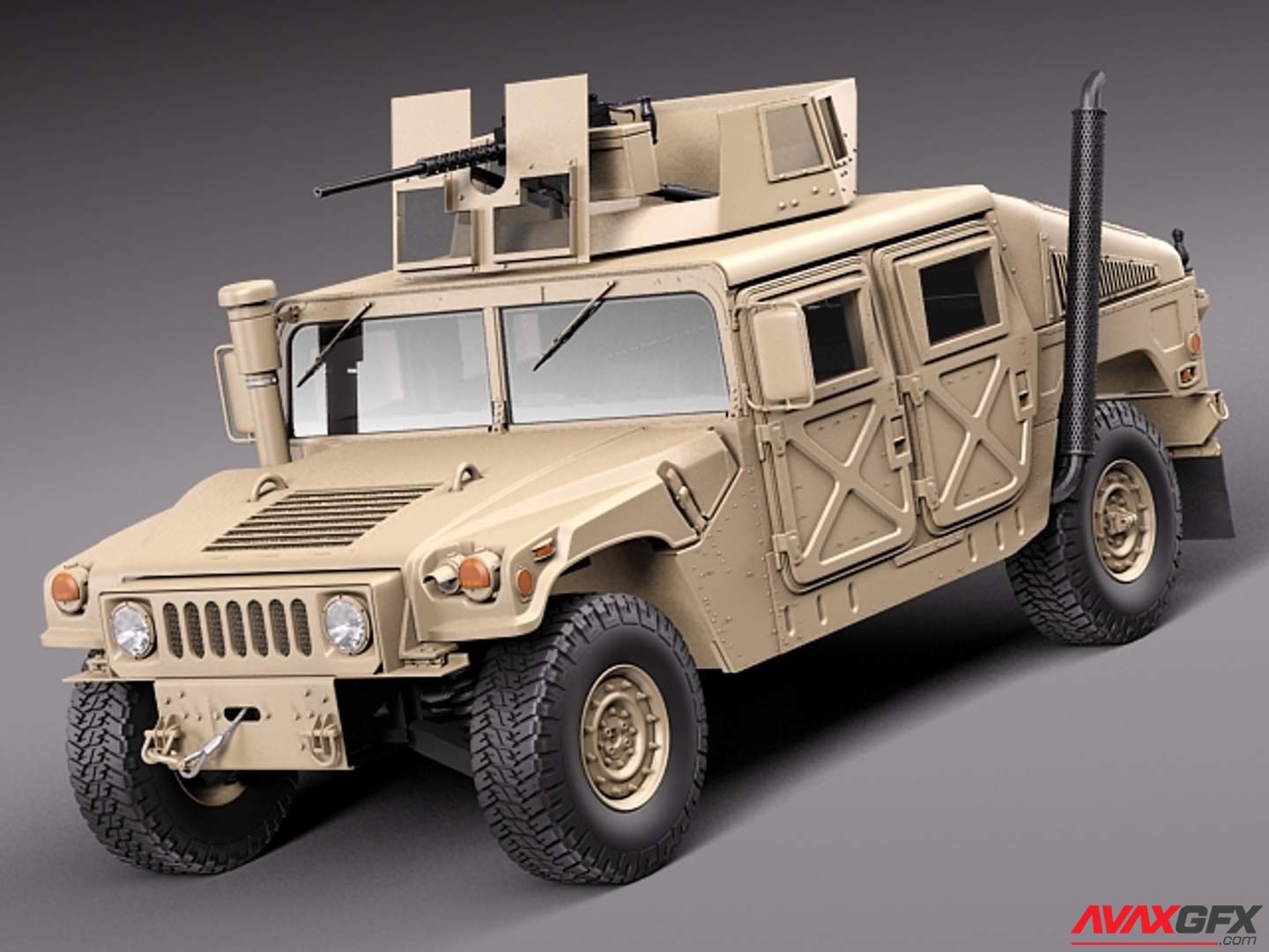 HMMWV Humvee Hummer Military Vechicle 3D