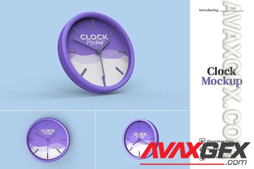 Wall Clock Mockup 3 Views