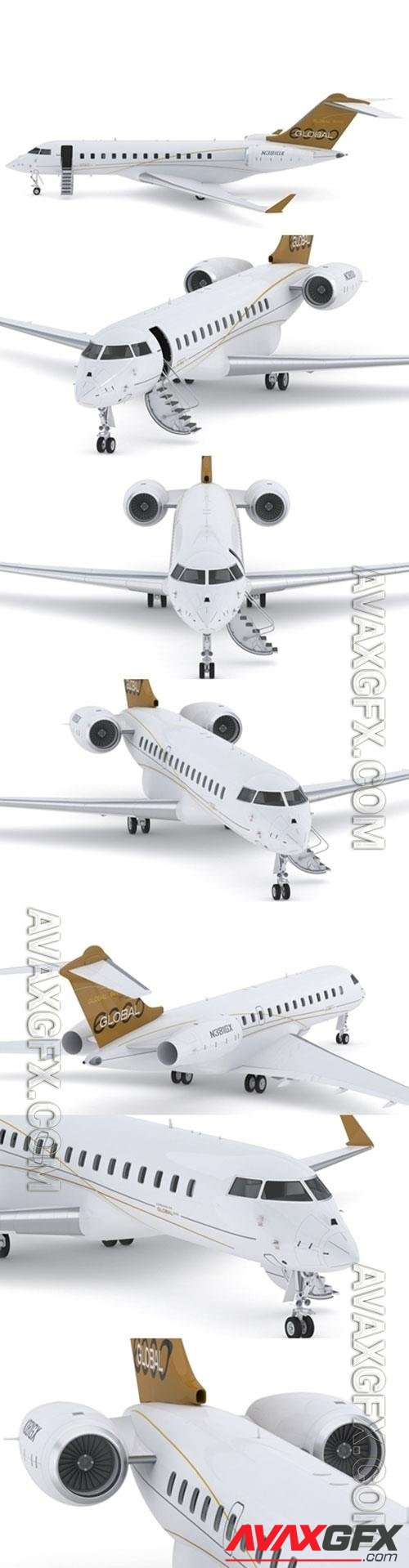 Bombardier Global 6000 3D Model