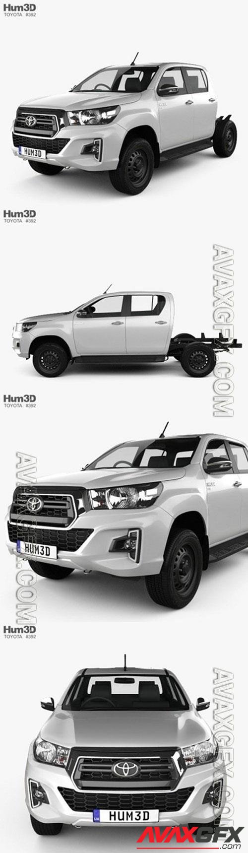 Toyota Hilux Double Cab Chassis SR 2019 3D Model