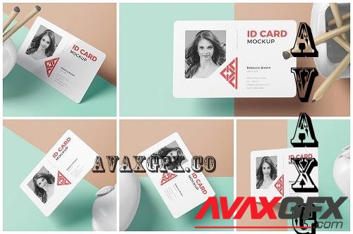 Horizontal ID Card Mockups - 7284253