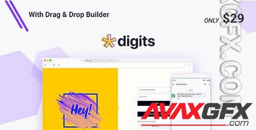 CodeCanyon - Digits v7.9.2.11 - WordPress Mobile Number Signup and Login - 19801105 - NULLED + Digits Add-Ons