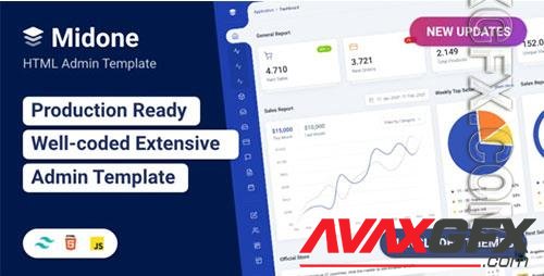 ThemeForest - Midone v4.0.7 - Laravel 8 Admin Dashboard Template + HTML Version + XD Design File - 26366820