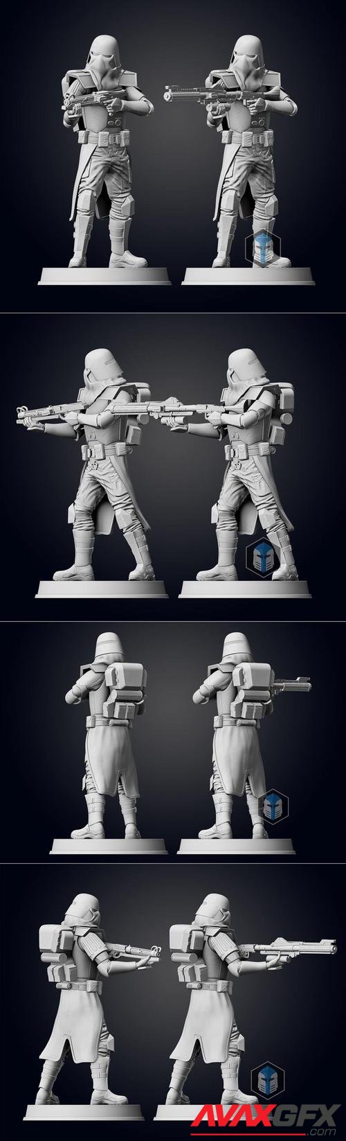 Galactic Marine Figurine Pose 2 – 3D Print