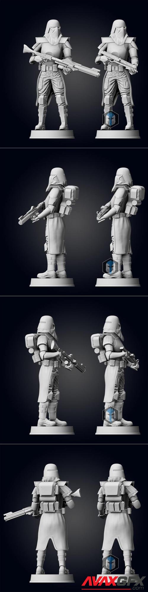 Galactic Marine Figurine - Pose 4 – 3D Print