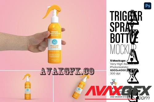 Trigger Spray Bottle Mockup 5 views - 7306582