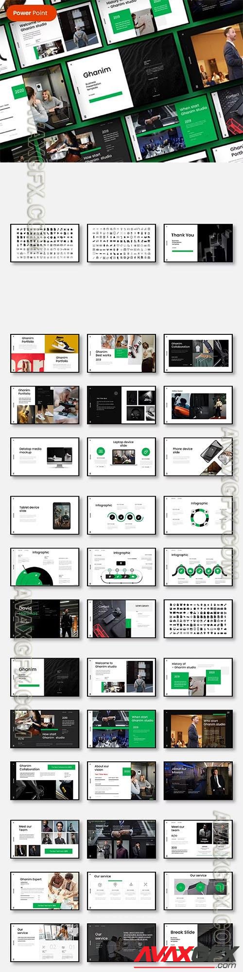 Ghanim - Business Powerpoint, Keynote and Google Slides Template