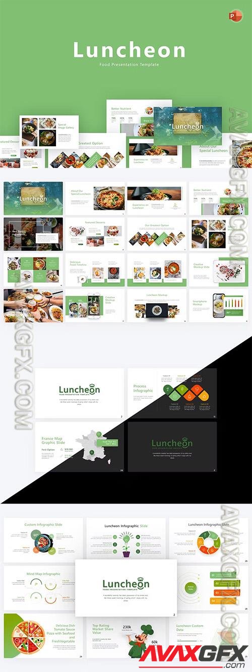 Luncheon Food PowerPoint Template