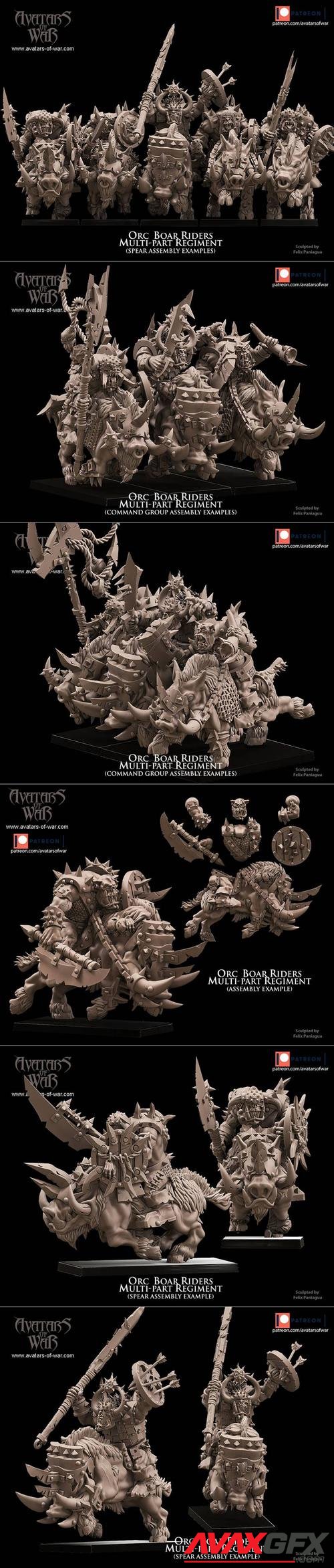 Avatars of War - Orc Boar Riders – 3D Print