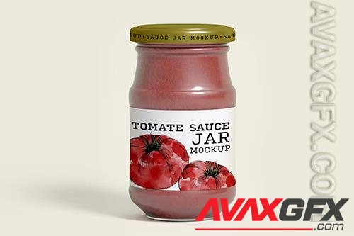 Tomato Sauce Jar Mockup