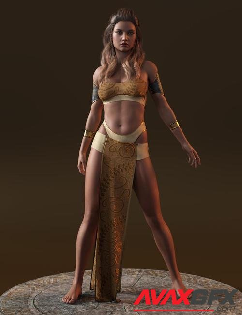 dForce Heroic Loincloth Outfit for Genesis 8 and 8.1 Female