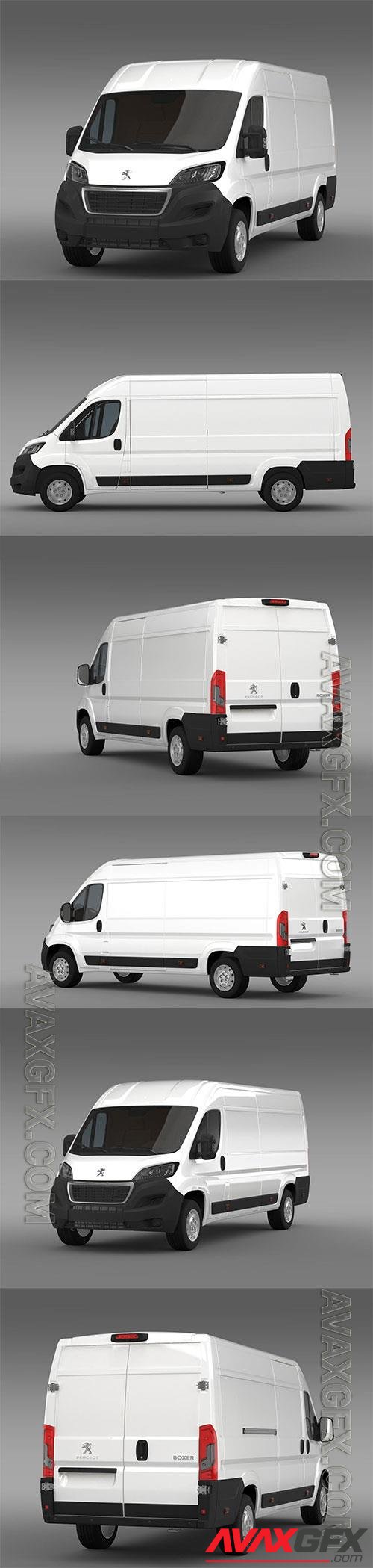 Peugeot Boxer Van L4H2 2017 3D Model