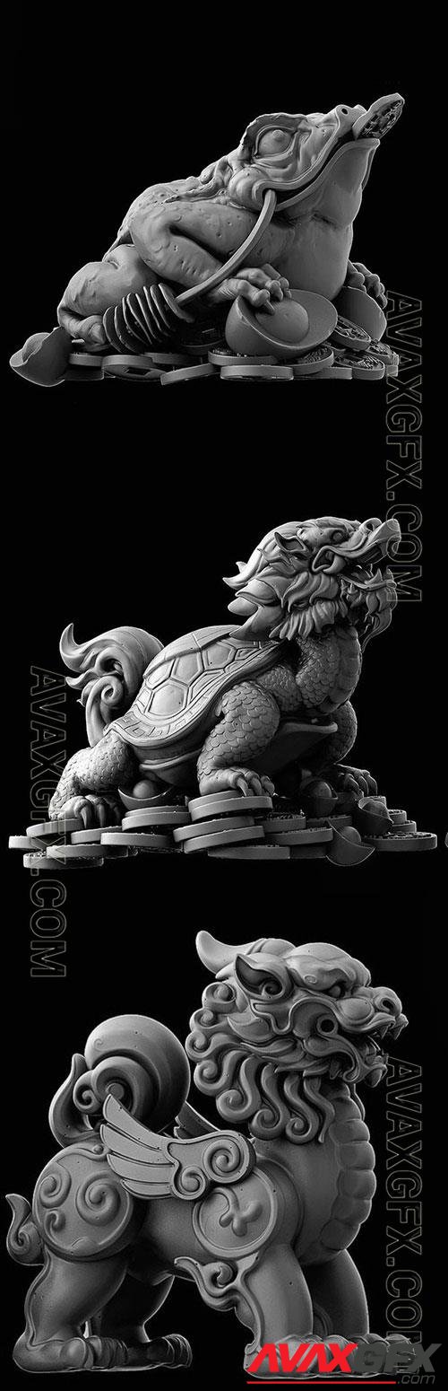 Chinese Feng Shui Simbol Kit 3D Model