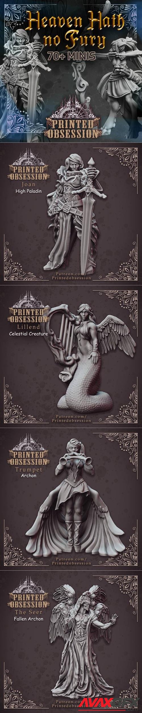 Printed Obsession - Heaven Hath no Fury - Mega Pack – 3D Print