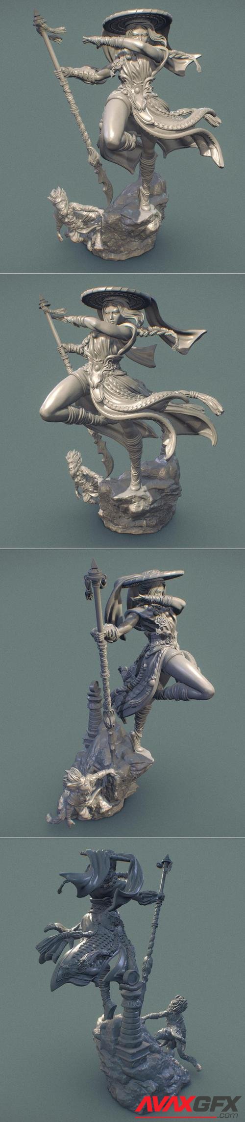 Mu Ron Yin the Wind Master – 3D Print