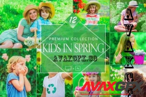 12 Kids in Spring Photoshop Actions