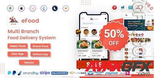 CodeCanyon - eFood v8.0 - Food Delivery App with Laravel Admin Panel + Delivery Man App - 30320338 - NULLED