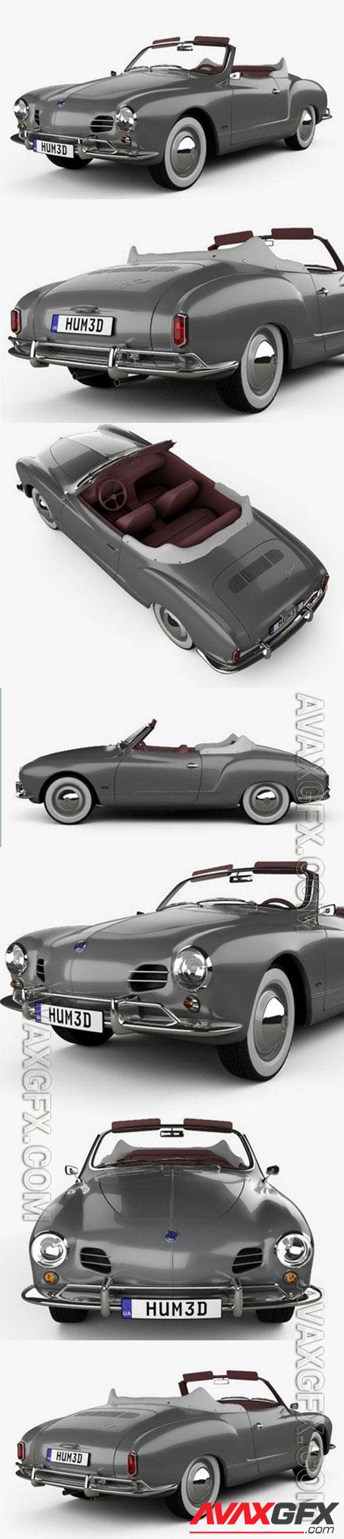 Volkswagen Karmann Ghia convertible 1958 3D Model