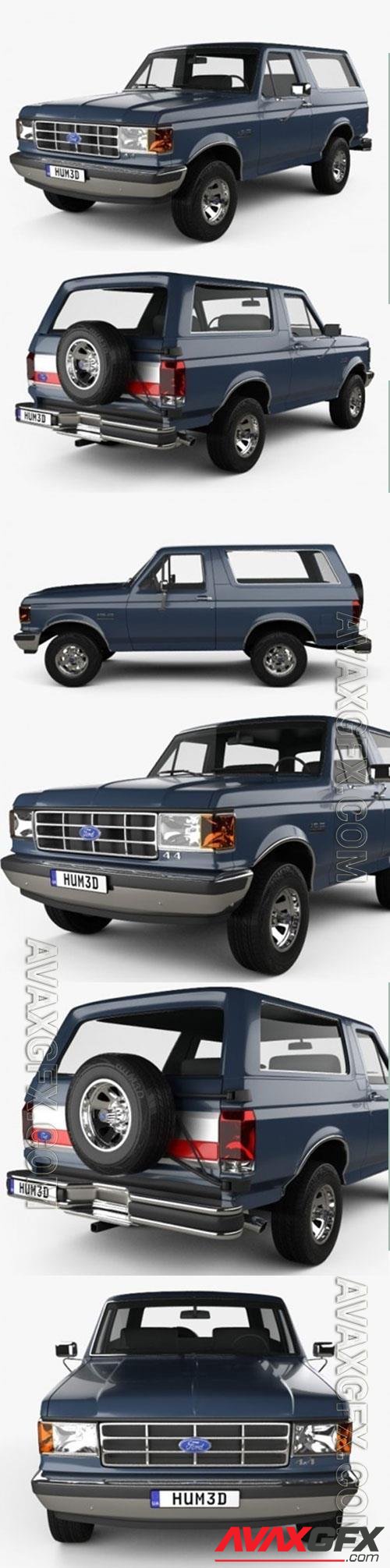 Ford Bronco 1989 3D Model