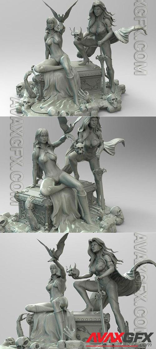 Vampirella and Lady Death 3D Print Model