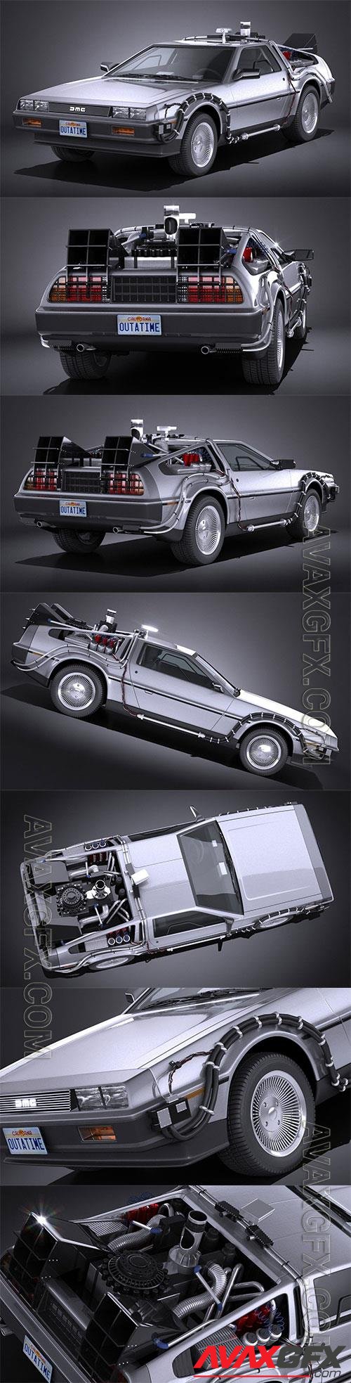 Turbosquid - Delorean DMC-12 Back To The Future Episode 1 3D Model