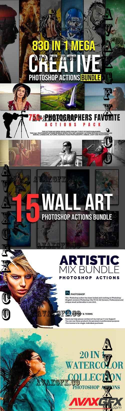 830 Creative Photoshop Action BUNDLE - 5132672