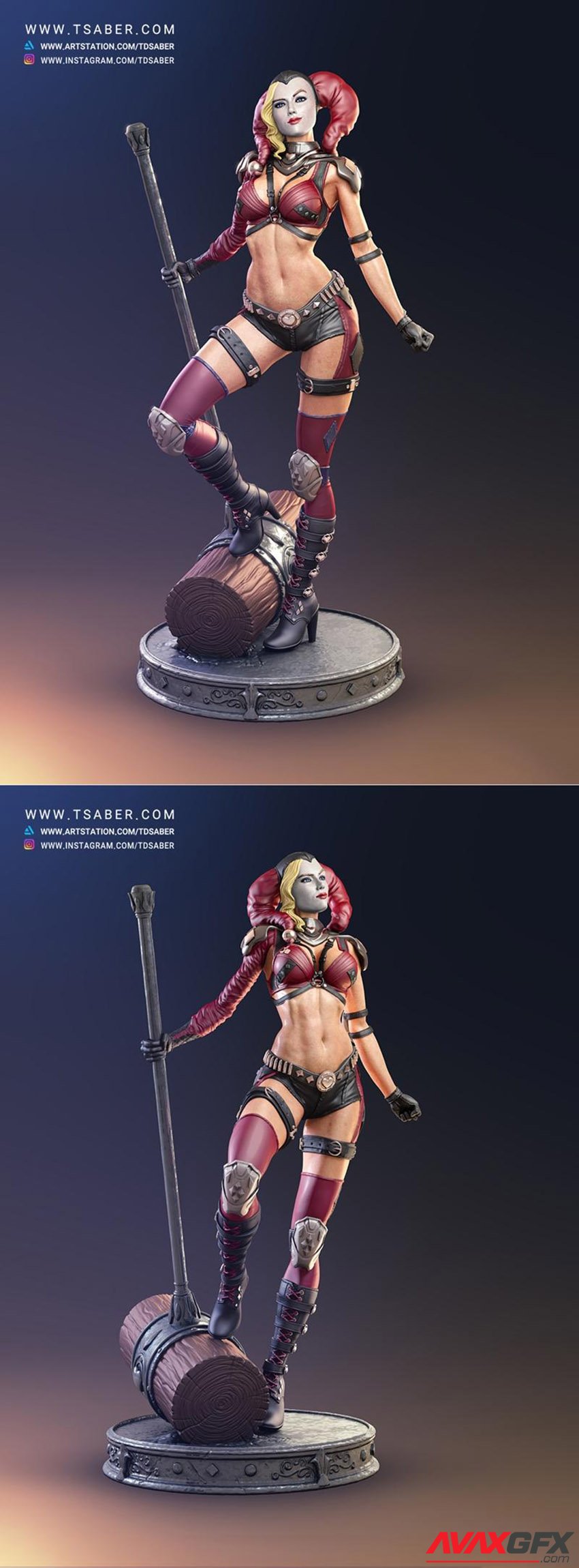 Harley Quinn statue 3D Print