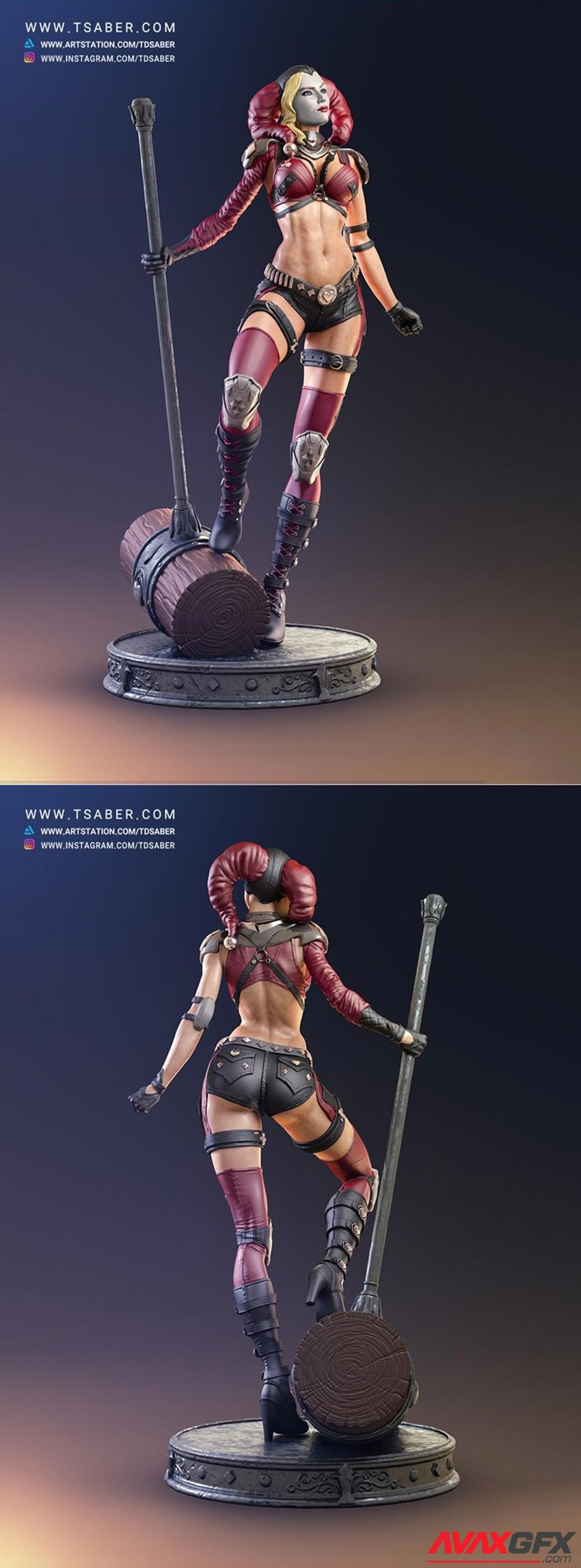 Harley Quinn statue 3D Print