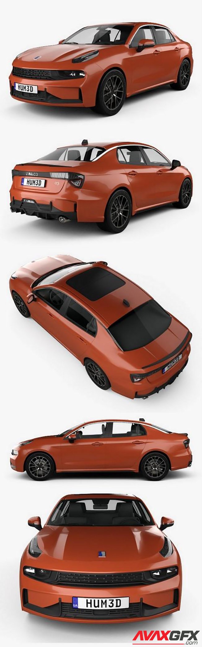 Lynk & Co 03 sedan 2018 3D