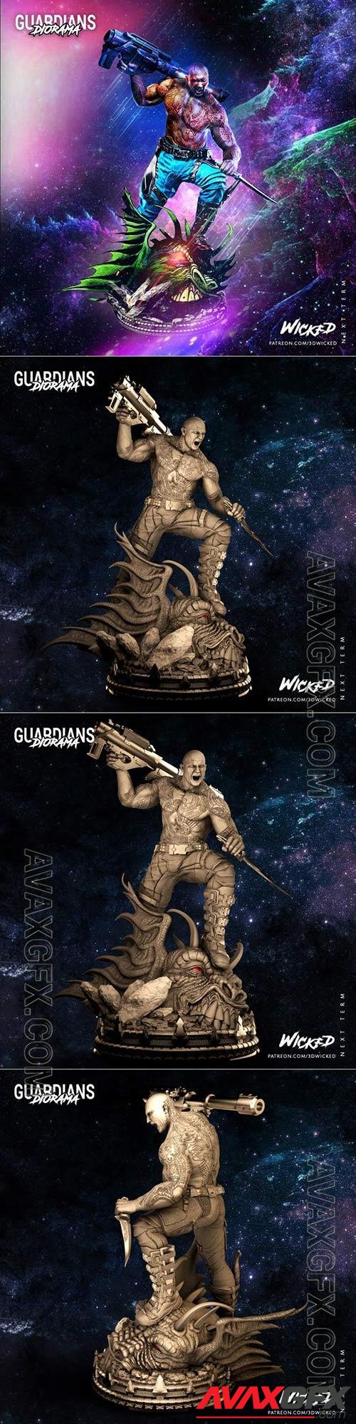 Drax 3D Print Model