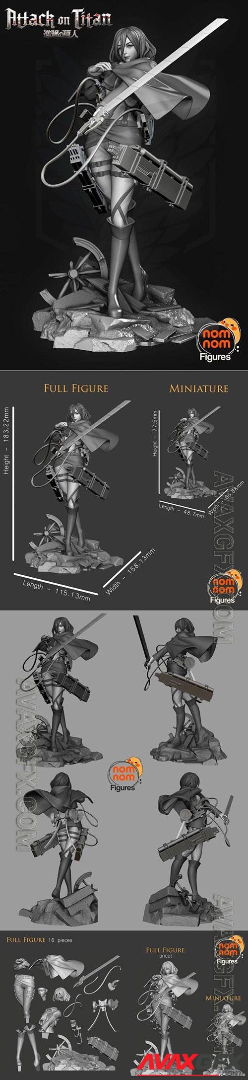 Mikasa Ackerman - Attack on Titan 3D Print Model