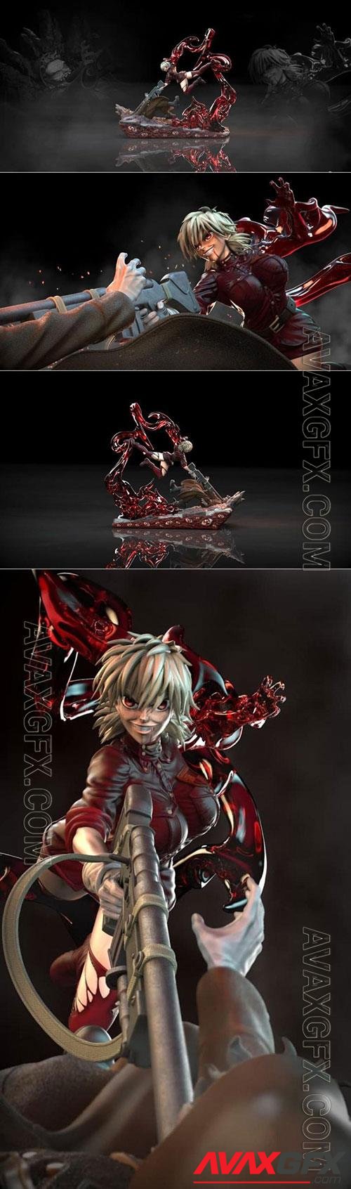 Hellsing Seras 3D Print Model