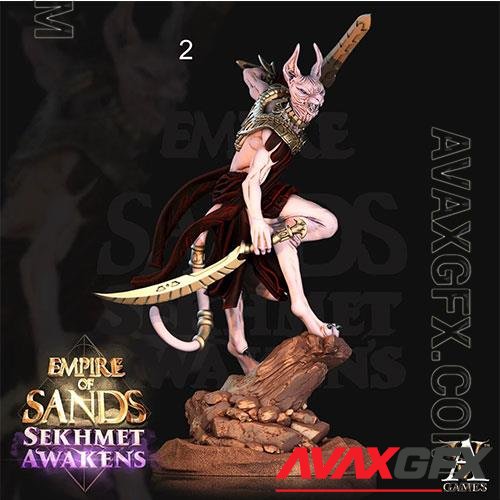 Sekhmet Awakens - Mau 2 Miniature 3D Print Model