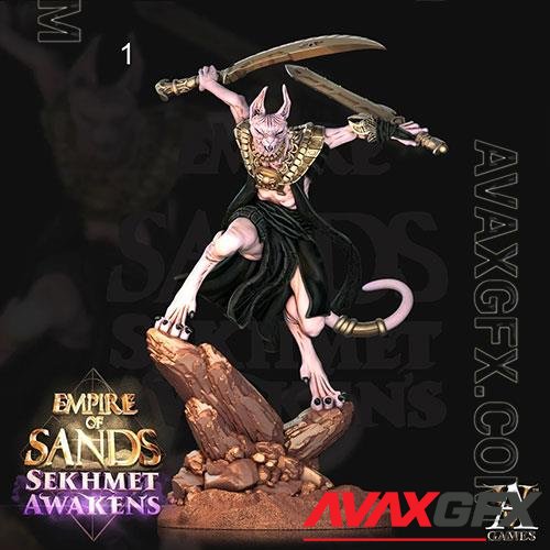 Sekhmet Awakens - Mau Miniature 3D Print Model