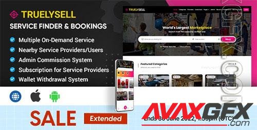 CodeCanyon - TruelySell v2.1.7 - On-demand Service Marketplace, Nearby Service Finder and Bookings (Web + Android + iOS) - 26400110