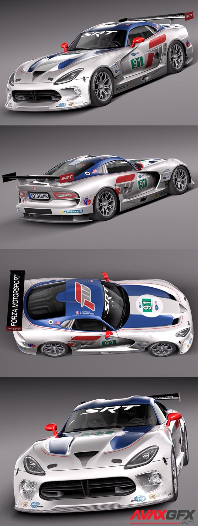 Dodge Viper GTS-R 2013 Race 3D