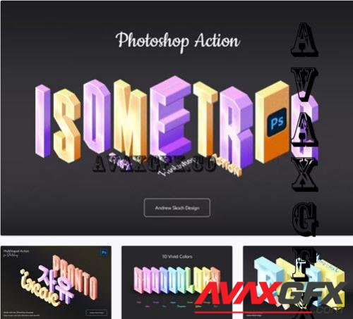 Isometric Photoshop Action - LRLZ94D