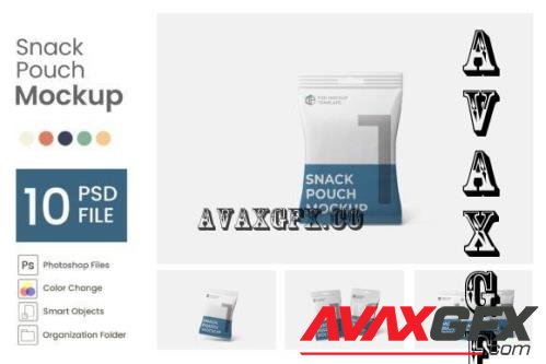 Snack Pouch Mockup  - 10 PSD