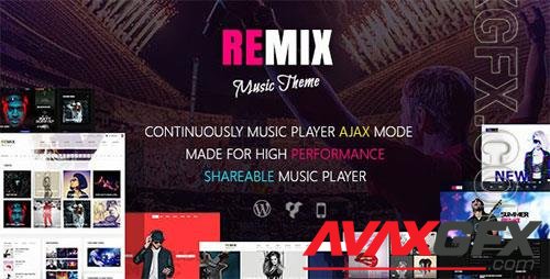 ThemeForest - Remix v3.9.9 - Music band and Musician AJAX WordPress Theme - 8473753