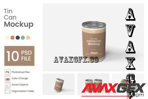 Tin Can Mockup - 10 PSD