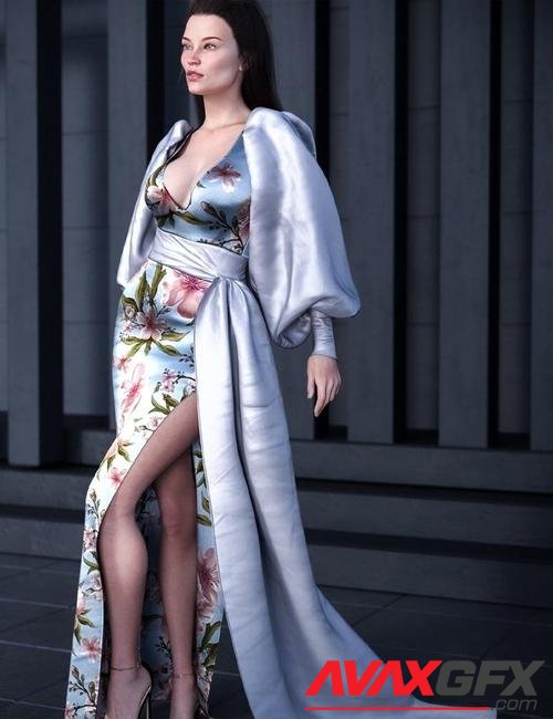 Evening Dress dForce Outfit for Genesis 8 and 8.1 Females