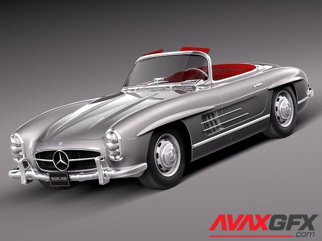 Mercedes-Benz 300SL Roadster 1957 3D