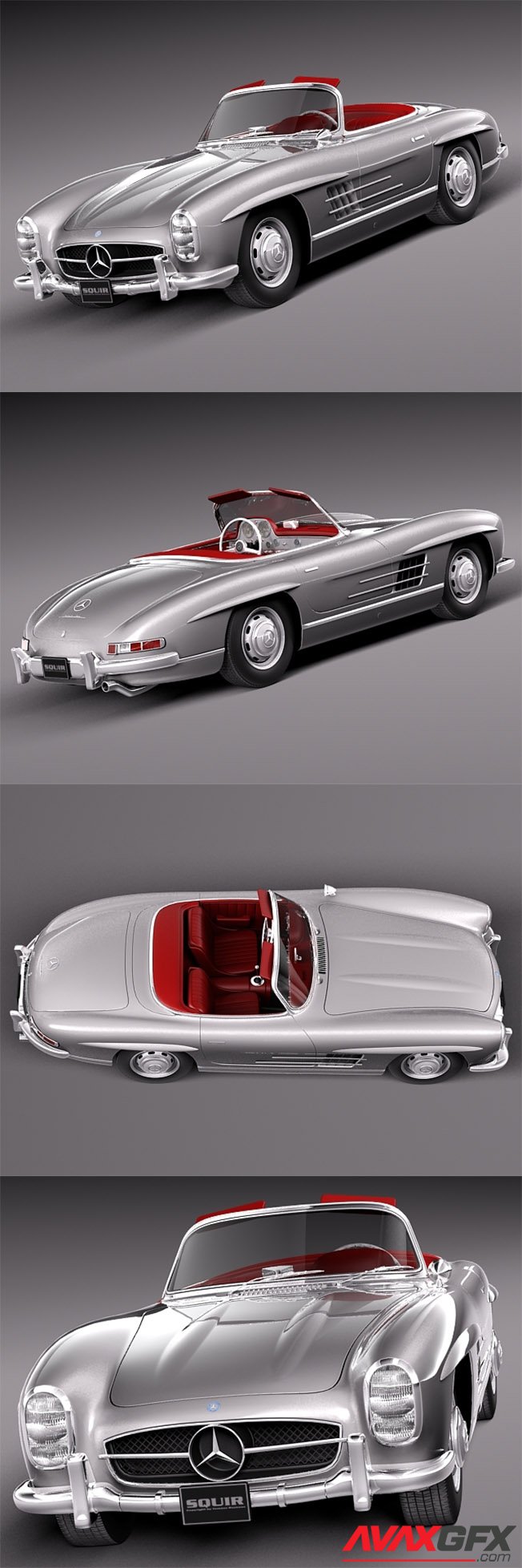 Mercedes-Benz 300SL Roadster 1957 3D