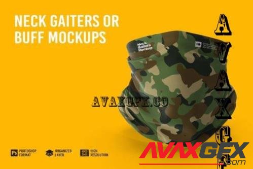 Neck Gaiters or Buff Mockup