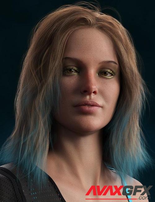 dForce Fringe Theory Hair for Genesis 8, 8.1, and 3 Females