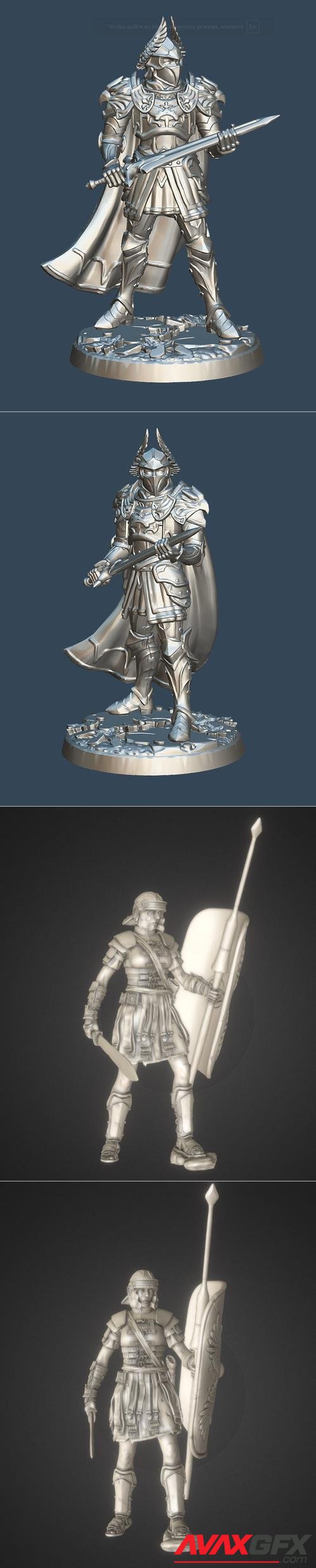King in full Armor and Livia – 3D Print